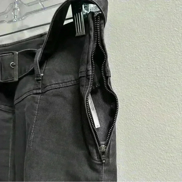 Anthropologie Free People Livin’ It Up Belted Denim Pencil Skirt Women’s 10 - Picture 6 of 12